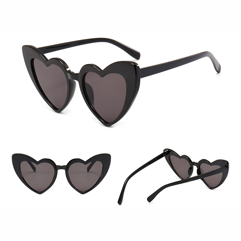 Kacamata Cat Eye Wanita Love Heart - Black - JakartaNotebook.com