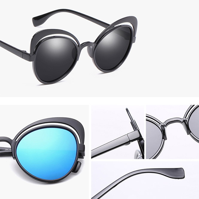 Kacamata Cat Eye Wanita Retro Color - Black/Pink - JakartaNotebook.com