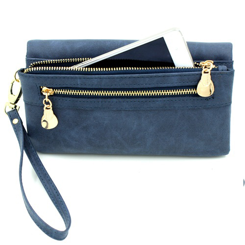 Dompet Wanita Clutch Long Zipper Smartphone Wallet Black Dompet Wanita Clutch Long Zipper Smartphone Wallet Black