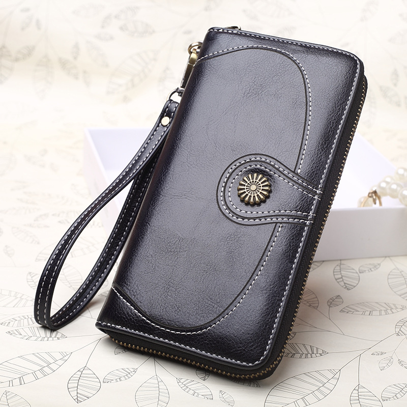 Dompet Kulit Wanita Long Zipper 170 Black Dompet Kulit Wanita Long Zipper 170 Black