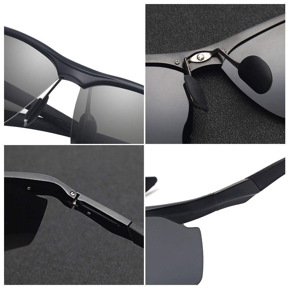  Kacamata Hitam Pria Magnesium Polarized Sunglasses 8673 