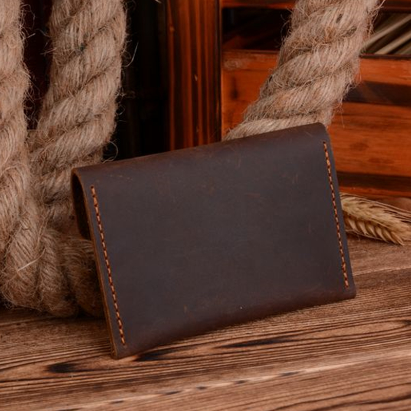 COWATHER Dompet Kartu Koin Bahan Kulit Coffee COWATHER Dompet Kartu Koin Bahan Kulit Coffee