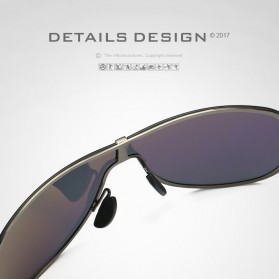 HDCRAFTER Kacamata Polarized Sunglasses Retro - E008 - Black - 5
