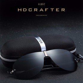 HDCRAFTER Kacamata Polarized Sunglasses Retro - E008 - Black - 8