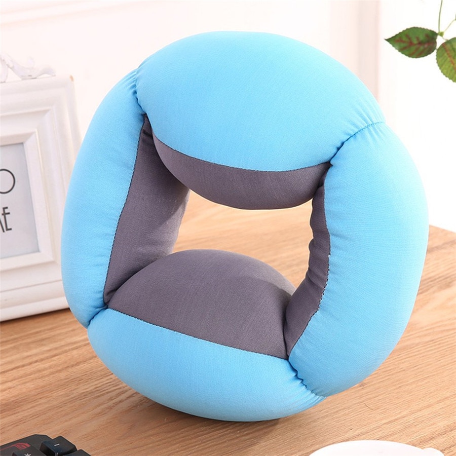  Bantal  Leher  Travel Ostrich Lazy Nap Pillow V2V60 Blue 