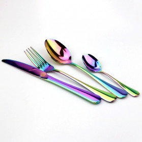 JANKNG Cutlery Set Perlengkapan Makan Sendok Garpu Pisau Western - JA - Multi-Color - 2