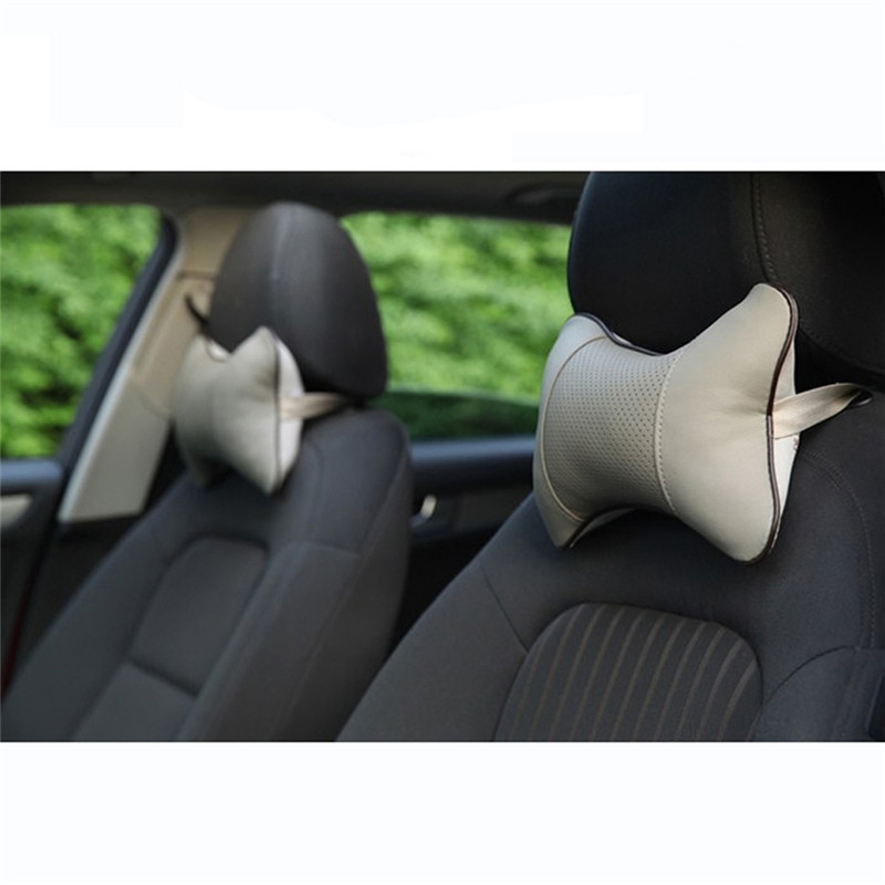 HLEST Bantal Leher Kursi Mobil  Ergonomis Neck Pillow 