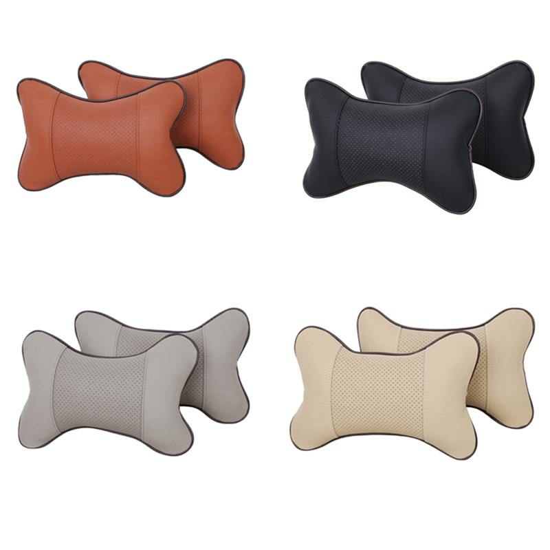 HLEST Bantal Leher Kursi Mobil  Ergonomis Neck Pillow 