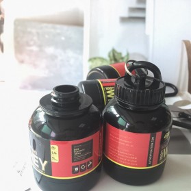 Jeebel Gantungan Kunci Botol Susu Gym Whey Protein Milk Powder Container with Carabiner - 7012 - Black - 4