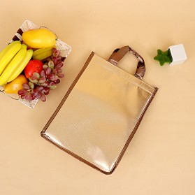 IPAY Tas Pendingin Makanan Portable Cooler Bag Box Thermal Insulated Bag - LAIY07 - Golden - 5