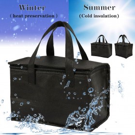 MEETSELF Tas Pendingin Makanan Portable Cooler Bag Box Thermal Insulated Carrier Bag Big Size - S1524 - Black - 5