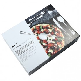 FDA Cutlery Set Perlengkapan Makan Sendok Garpu Pisau 72 PCS - TW872 - Silver - 8