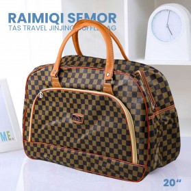 Semor Tas Travel Jinjing Duffle Bag 20 Inch Model Coffee Grid - CB001