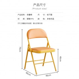 Yyin Kursi Lipat Portable Folding Chair - YY21 - Black - 10