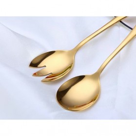 SPKLIFEY Set Perlengkapan Makan Sendok Garpu Cutlery Spoon Fork - SPK5 - Black - 6