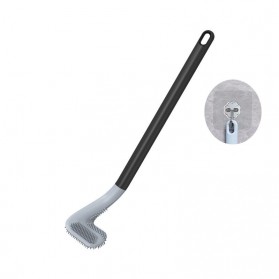 PGY Sikat Toilet WC Silicone Cleaning Brush Bathroom - PGY1865 - Black