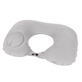 Macroupta Bantal Leher Travel Inflatable Neck Pillow - RH35 - Gray