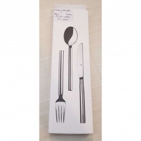 Huohou Perlengkapan Makan Sendok Garpu Pisau Cutlery Set - HU0023 - Silver - 10