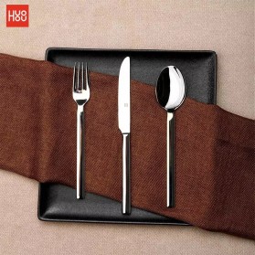 Huohou Perlengkapan Makan Sendok Garpu Pisau Cutlery Set - HU0023 - Silver - 3