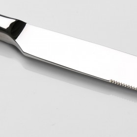 Huohou Perlengkapan Makan Sendok Garpu Pisau Cutlery Set - HU0023 - Silver - 8