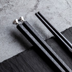 USEMD Alat Makan Sumpit Japanese Style Reusable Chopstick 5 Pasang - 01BPP - Black - 7