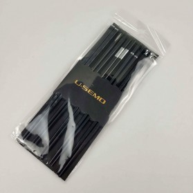 USEMD Alat Makan Sumpit Japanese Style Reusable Chopstick 5 Pasang - 01BPP - Black - 8