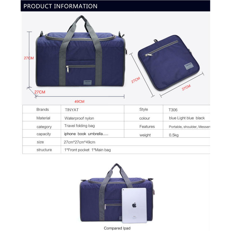 tinyat tas jinjing lipat foldable travel bag t306 black jakartanotebook tinyat tas jinjing lipat foldable travel bag t306 black jakartanotebook