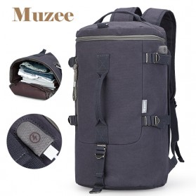 Muzee Tas Duffel Travel 3 in 1 dengan USB Charger Port - ME-1067 (backup) - Blue/Black - 1