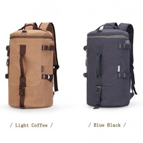Muzee Tas Duffel Travel 3 in 1 dengan USB Charger Port - ME-1067 (backup) - Blue/Black - 3
