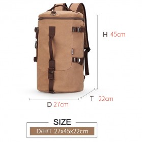 Muzee Tas Duffel Travel 3 in 1 dengan USB Charger Port - ME-1067 (backup) - Blue/Black - 6
