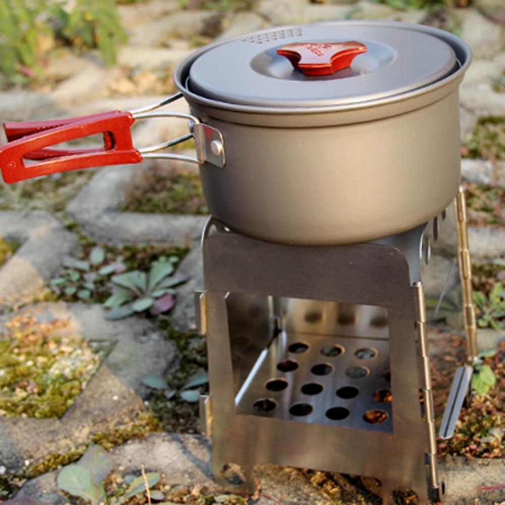Outdoor Cooking Camping Folding Wood Stove Pocket Alcohol 