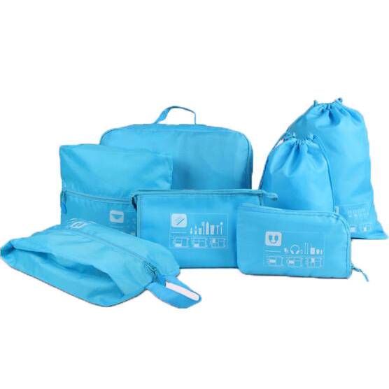 tas travel bag in bag organizer pakaian 7 in 1 blue tas travel bag in bag organizer pakaian 7 in 1 blue