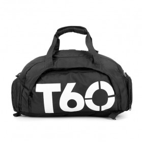 Tas Ransel dan Duffel Gym Bag - T60 - Black White