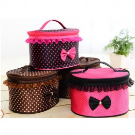 Tas Kosmetik Travel Pita Lucu Wanita - Pink - 2