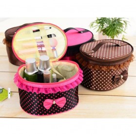 Tas Kosmetik Travel Pita Lucu Wanita - Pink - 5