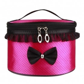 Tas Kosmetik Travel Pita Lucu Wanita - Pink - 7