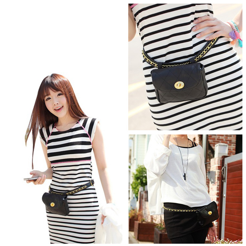 Tas Pinggang Wanita Luxury Waist Bag - 1534 - Black