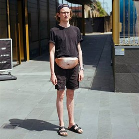 Tas Pinggang Model Perut Buncit Fat Belly Fanny Pack - Black - 9