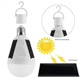 LightMe Lampu Bohlam Solar Power Emergency E27 Bulb 7W Cool White Waterproof - TYN-002 - White - 1