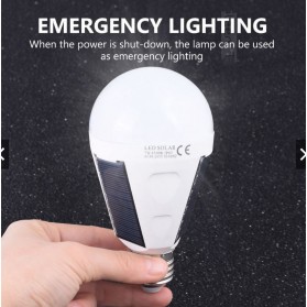 LightMe Lampu Bohlam Solar Power Emergency E27 Bulb 7W Cool White Waterproof - TYN-002 - White - 4