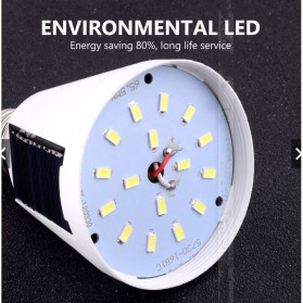 LightMe Lampu Bohlam Solar Power Emergency E27 Bulb 7W Cool White Waterproof - TYN-002 - White - 6