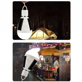 LightMe Lampu Bohlam Solar Power Emergency E27 Bulb 7W Cool White Waterproof - TYN-002 - White - 8