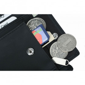 BUBM Dompet Kartu Anti RFID Bahan Kulit - YP-219 - Black - 4