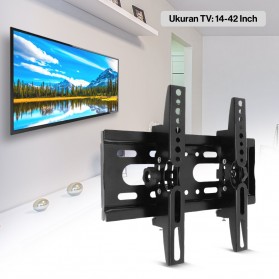 CNXD Wall Bracket TV Mount Flat Panel 20 x 20 cm Pitch for 14-42 Inch TV - C30 - Black