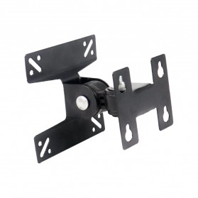 Taffware TV Bracket Adjustable Up and Down 1.3mm Thick 100 x 100 Pitch for 14-24 Inch TV - W24 - Black - 3