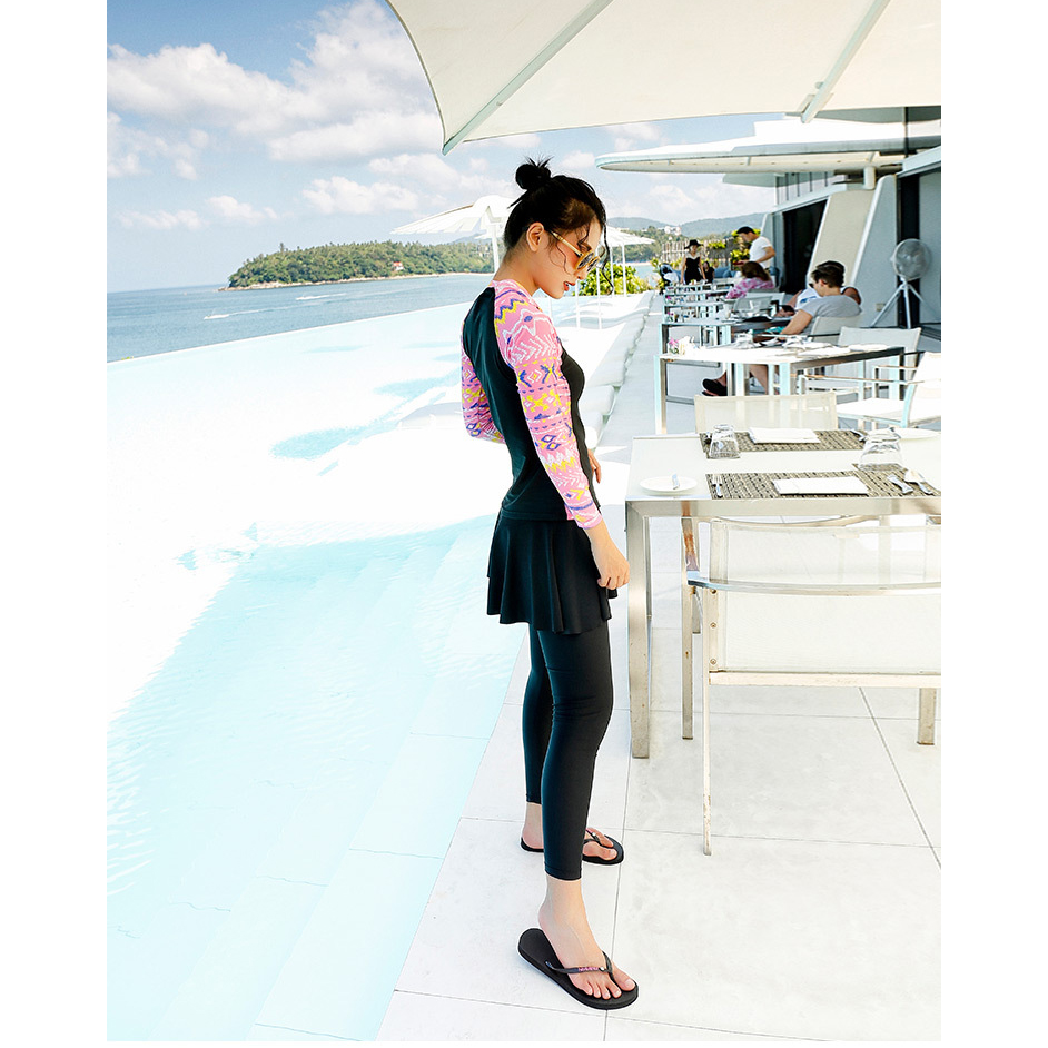 Baju Renang Wanita Diving Style Swimsuit Size L - 18010 - Black