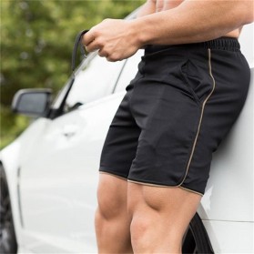 MAIBA Celana Pendek Olahraga Pria Gym Jogging Fitness Size XL - KR19 - Black - 4