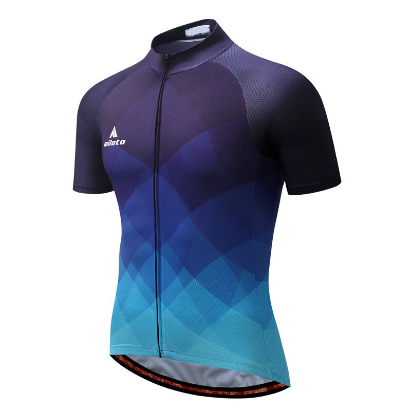 TELEYI Baju Pakaian Olahraga Sepeda Pria Cycling Jersey Short Sleeve