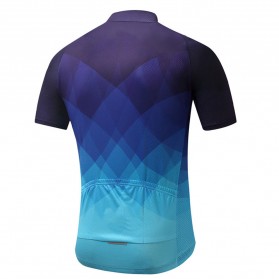 TELEYI Baju Pakaian Olahraga Sepeda Pria Cycling Jersey Short Sleeve Men Size L - CC8045 - Blue - 4