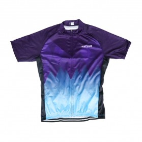TELEYI Baju Pakaian Olahraga Sepeda Pria Cycling Jersey Short Sleeve Men Size XL - CC8045 - Blue